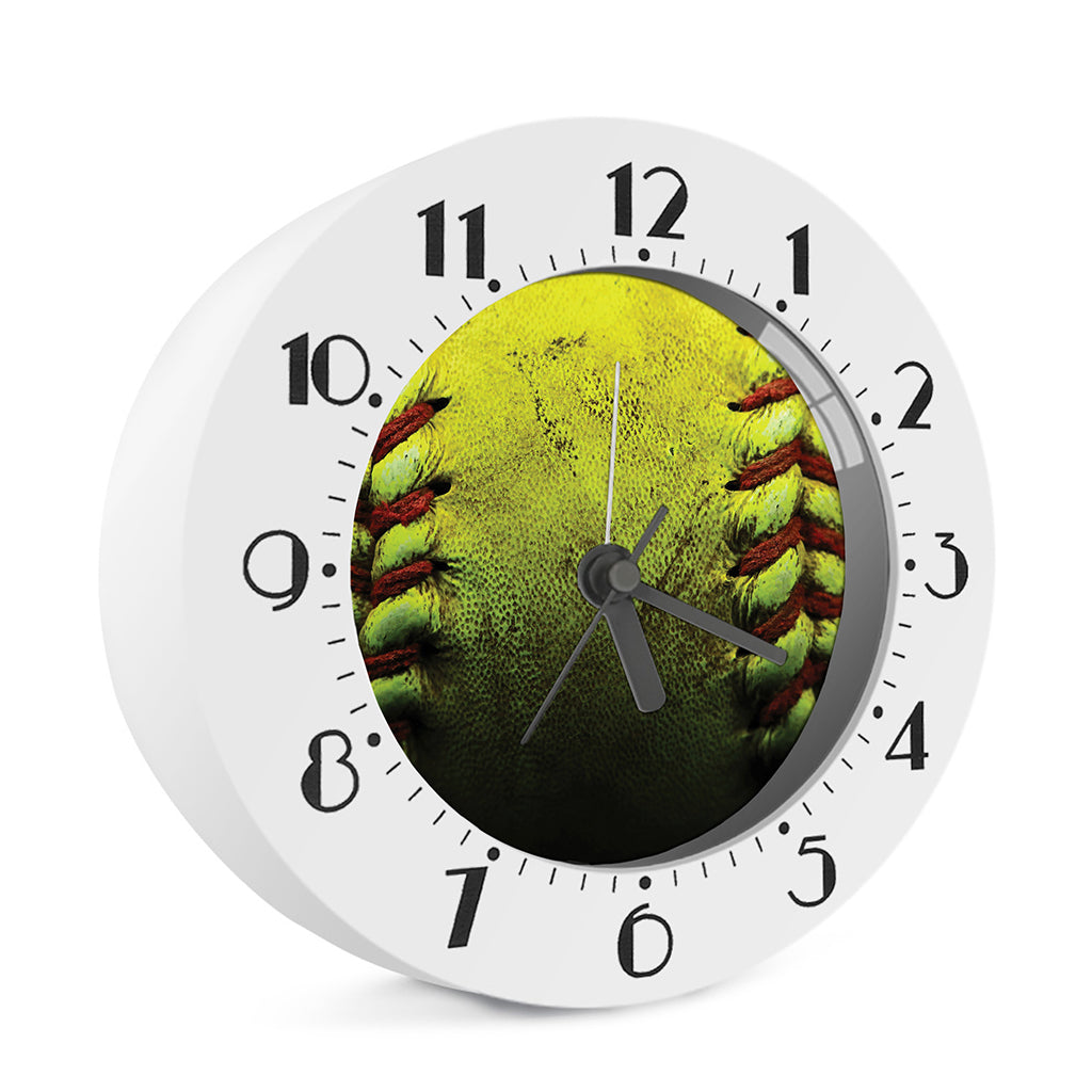 Softball Ball Print Alarm Clock