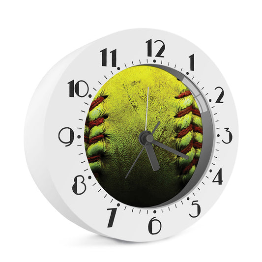 Softball Ball Print Alarm Clock