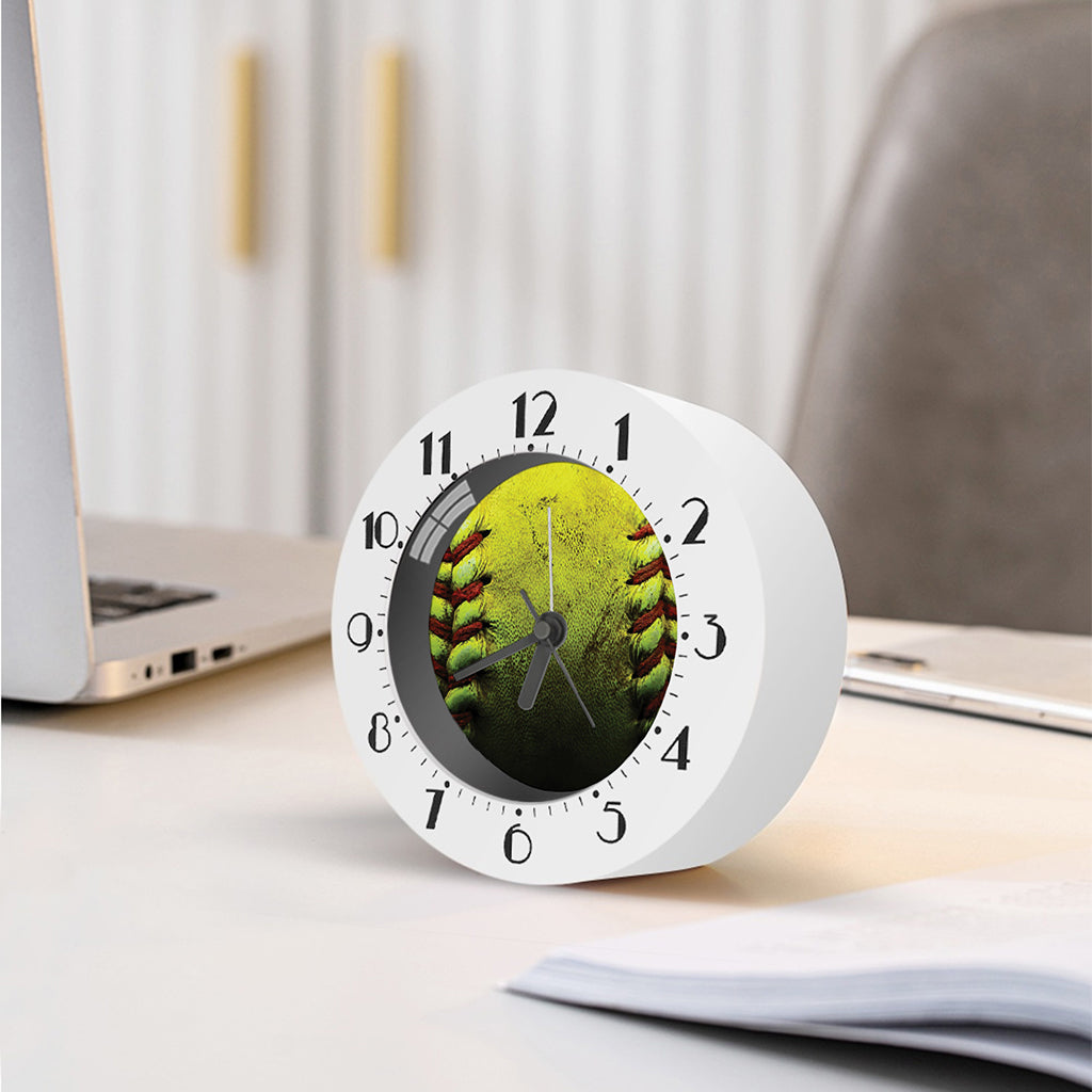 Softball Ball Print Alarm Clock