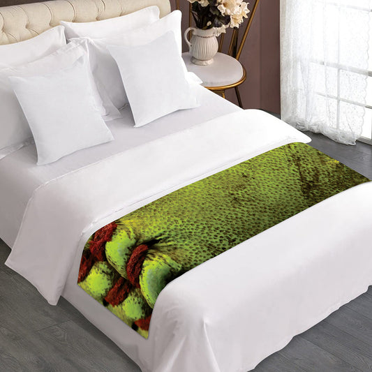 Softball Ball Print Bed Runner