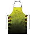 Softball Ball Print Bib Apron With Pocket