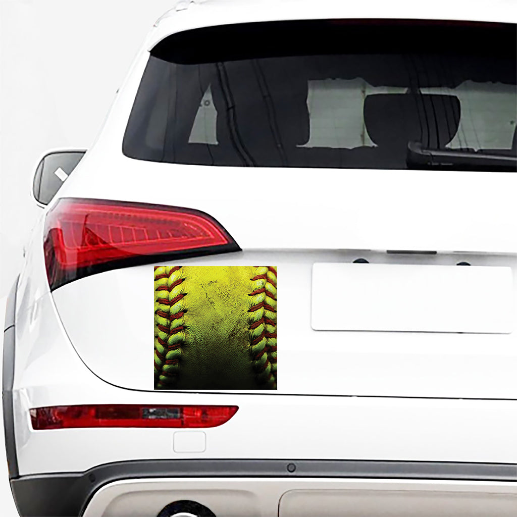 Softball Ball Print Car Sticker