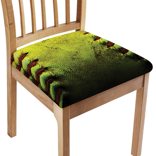 Softball Ball Print Chair Cushion Cover