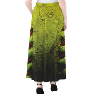 Softball Ball Print Chiffon Maxi Skirt