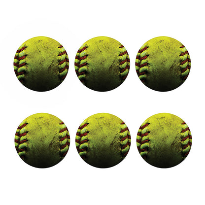 Softball Ball Print Coaster Set