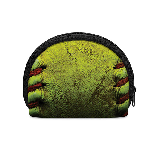 Softball Ball Print Coin Purse