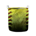 Softball Ball Print Collapsible Laundry Basket