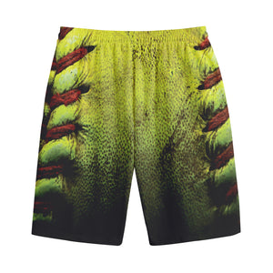 Softball Ball Print Cotton Shorts