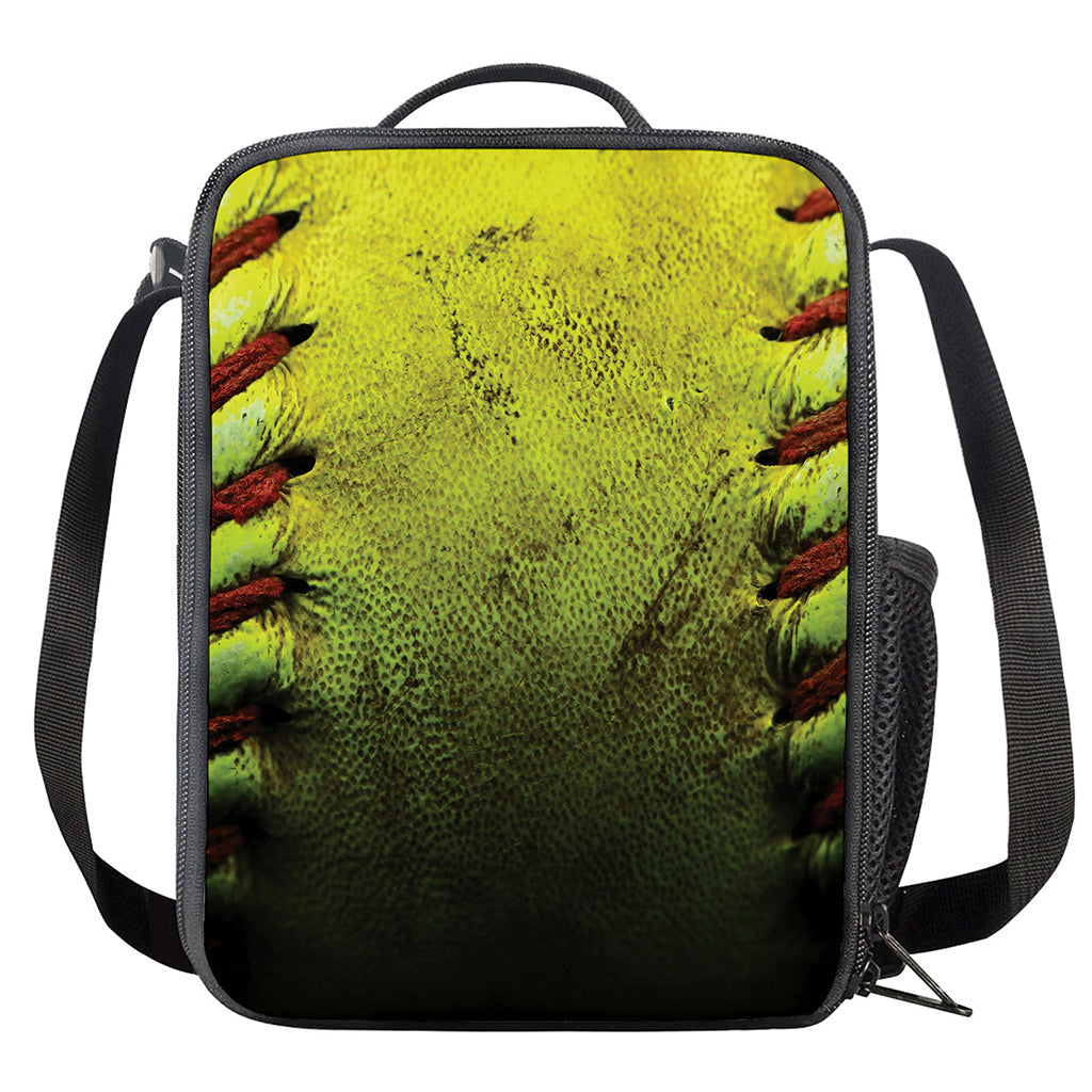 Softball Ball Print Crossbody Lunch Bag