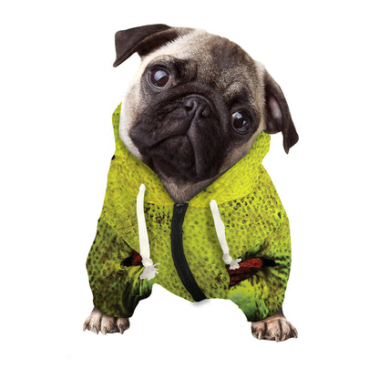 Softball Ball Print Dog Zip Up Hoodie