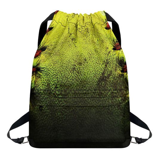 Softball Ball Print Drawstring Backpack