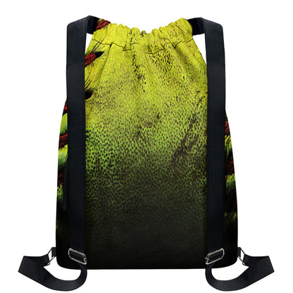Softball Ball Print Drawstring Backpack