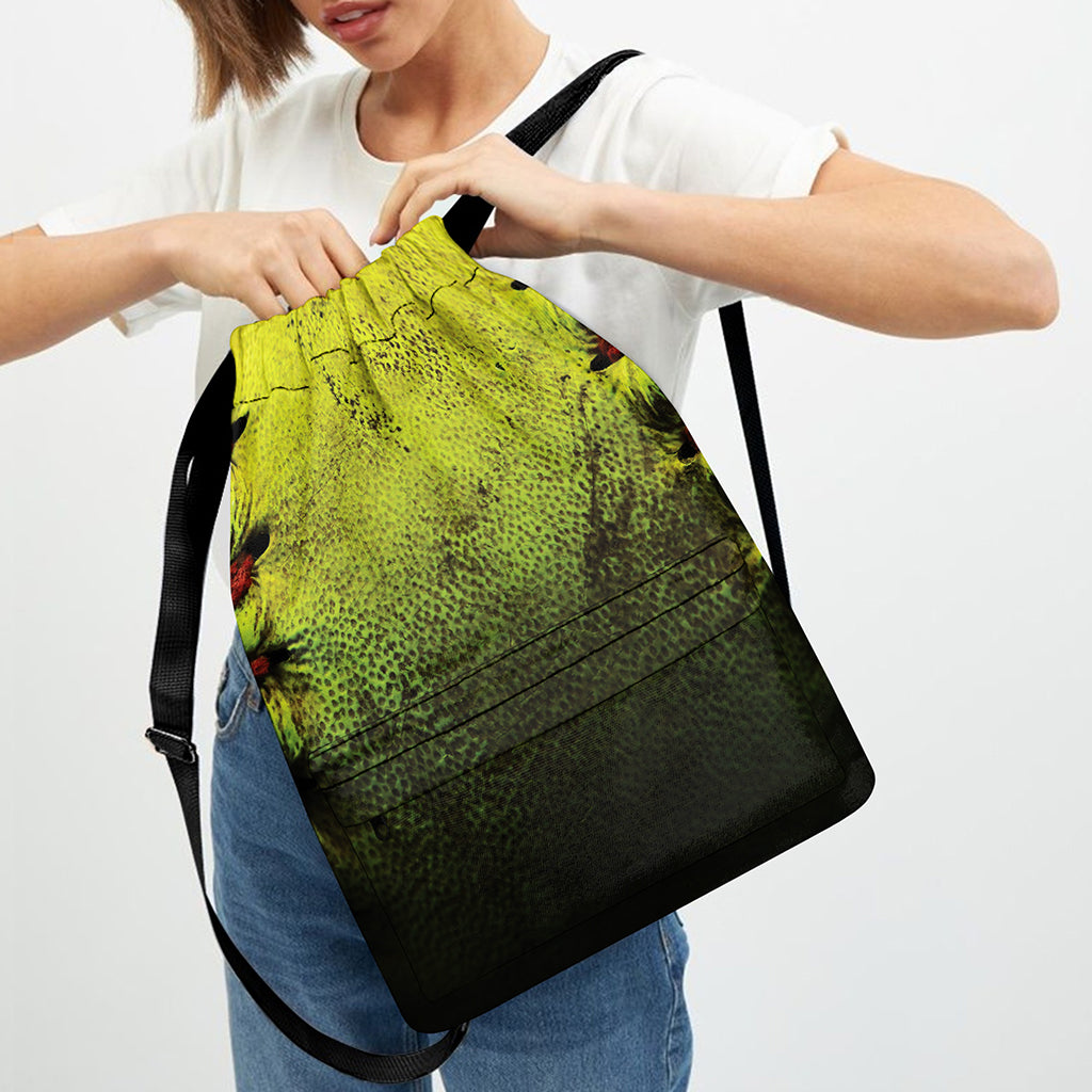 Softball Ball Print Drawstring Backpack