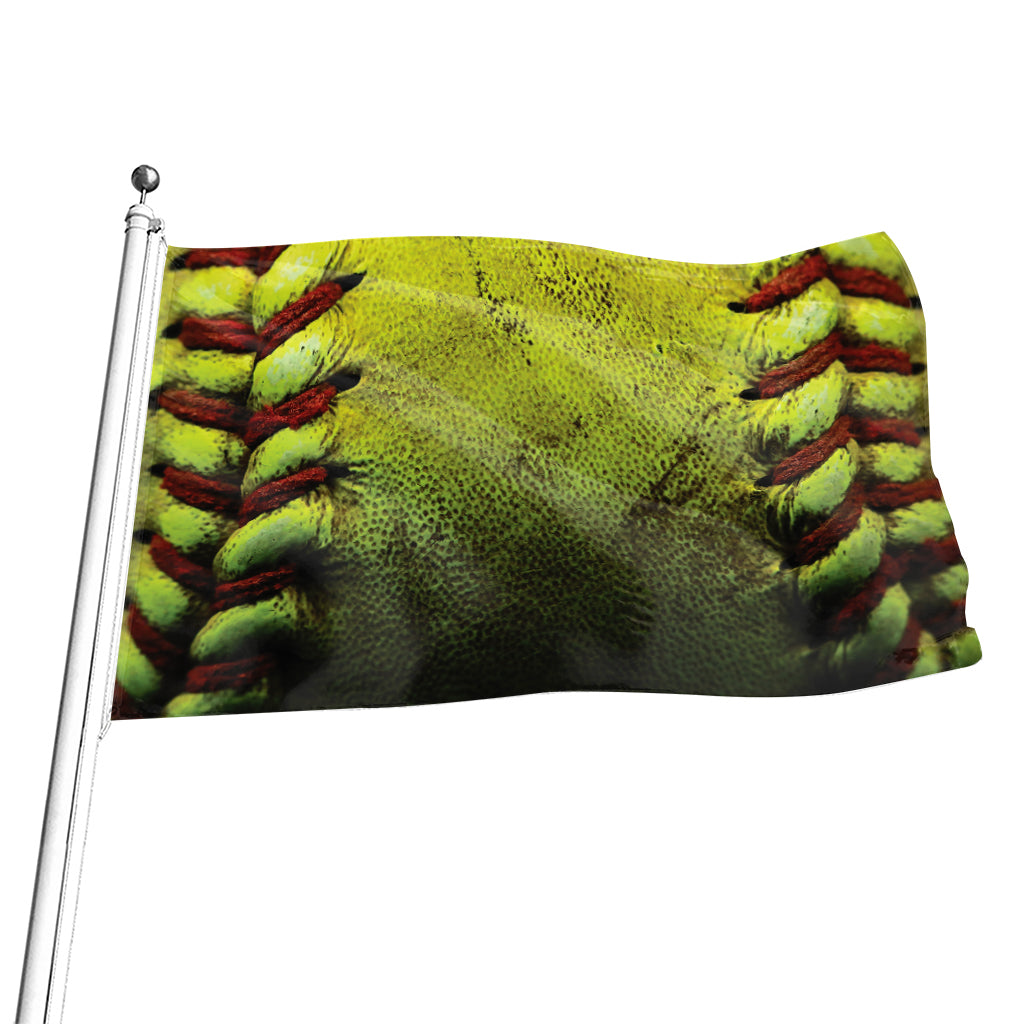 Softball Ball Print Flag