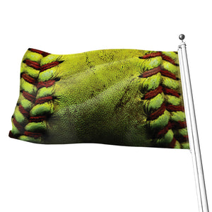 Softball Ball Print Flag