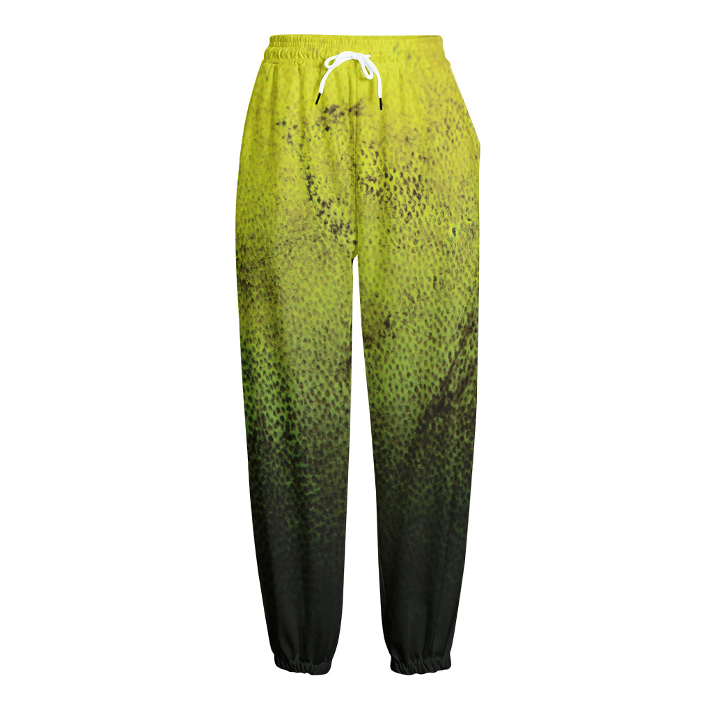 Softball Ball Print Fleece Lined Knit Pants