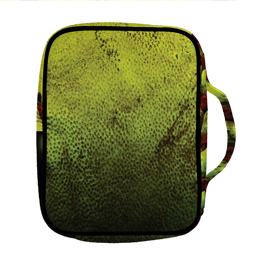 Softball Ball Print Front Pocket Bible Bag