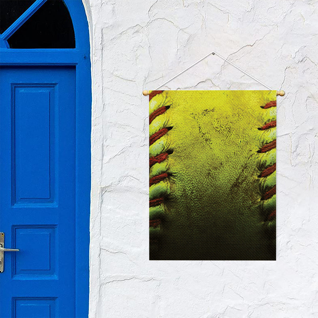 Softball Ball Print Garden Flag