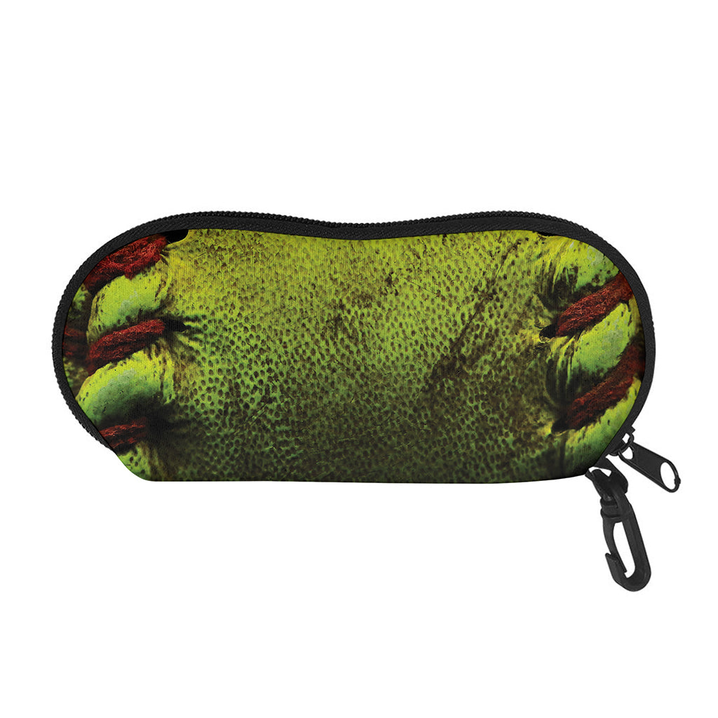 Softball Ball Print Glasses Case