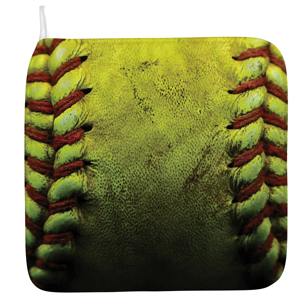 Softball Ball Print Hand Towel