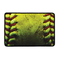 Softball Ball Print Kitchen Mat