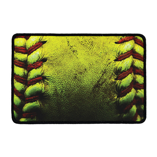 Softball Ball Print Kitchen Mat