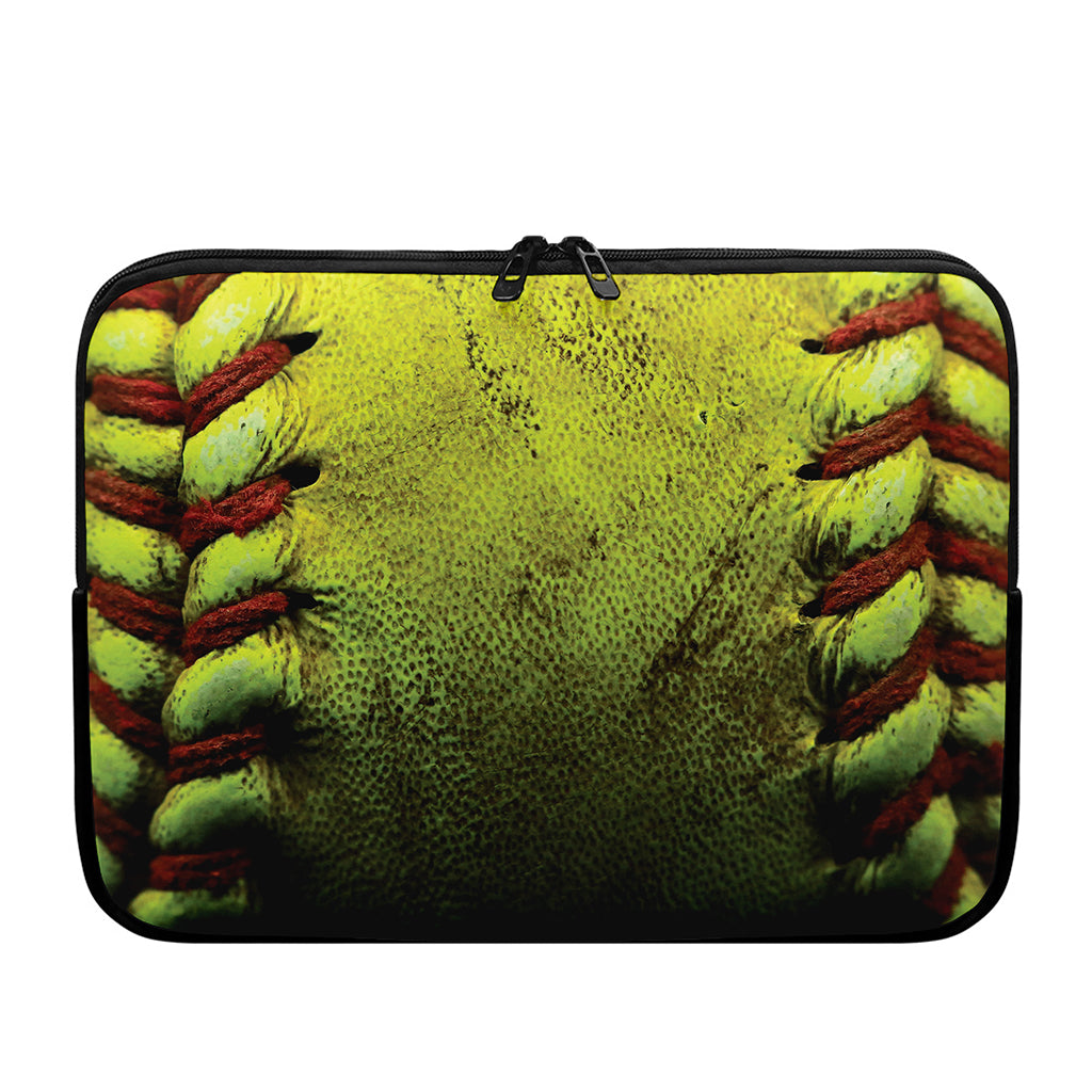 Softball Ball Print Laptop Sleeve