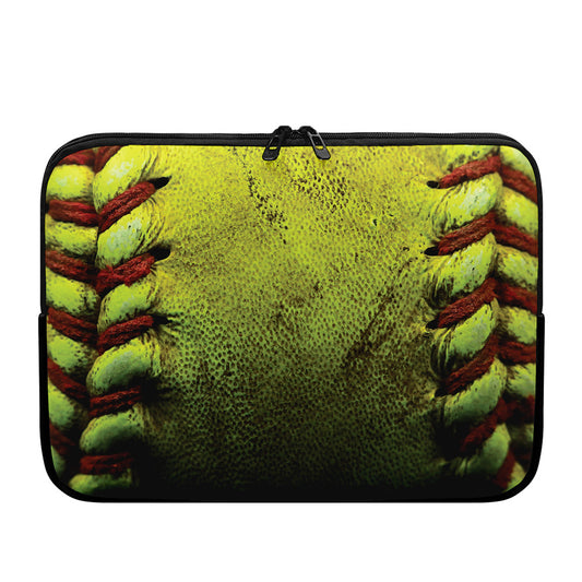Softball Ball Print Laptop Sleeve