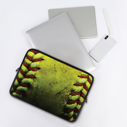 Softball Ball Print Laptop Sleeve
