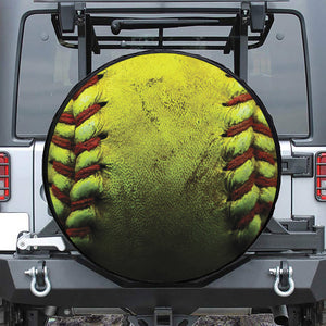 Softball Ball Print Leather Spare Tire Cover