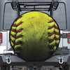 Softball Ball Print Leather Spare Tire Cover