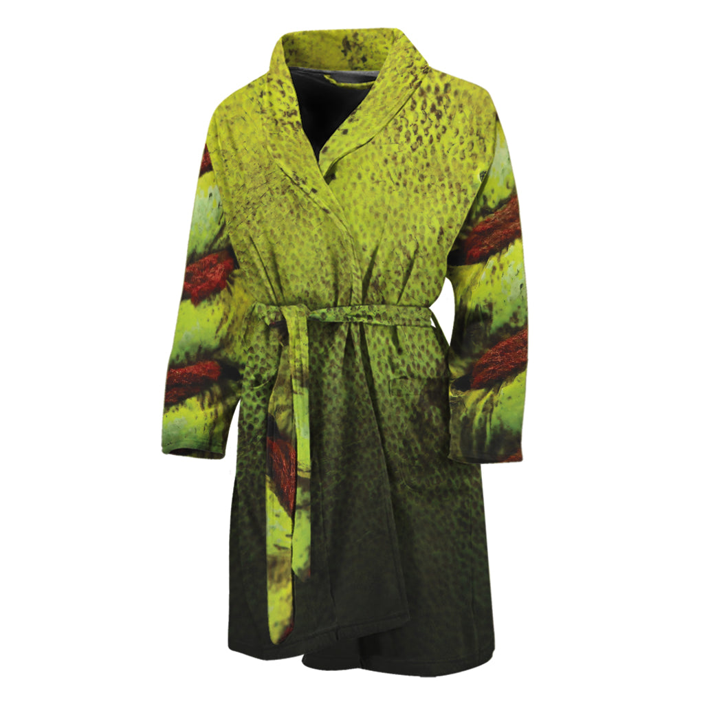 Softball Ball Print Men's Bathrobe