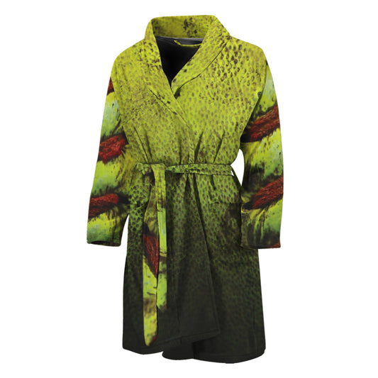 Softball Ball Print Men's Bathrobe