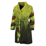 Softball Ball Print Men's Bathrobe