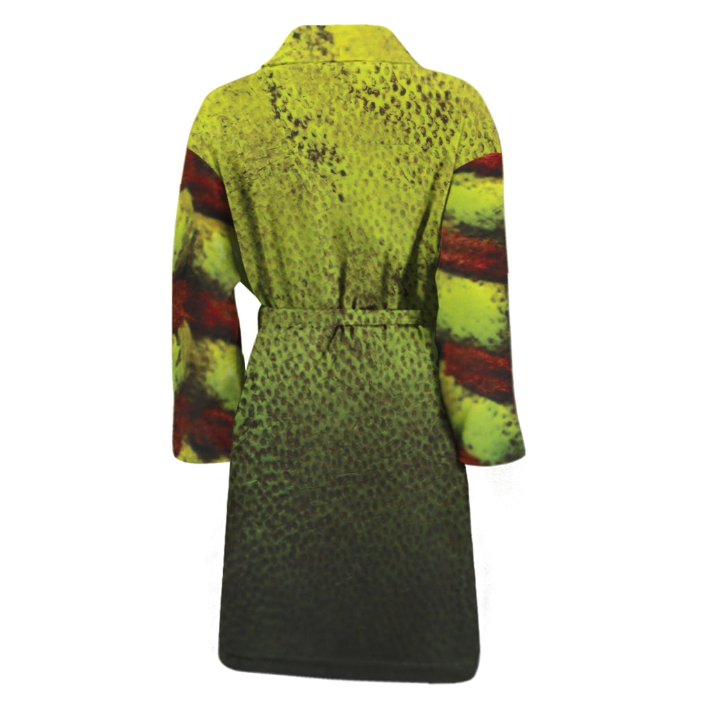 Softball Ball Print Men's Bathrobe