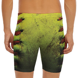 Softball Ball Print Men's Long Boxer Briefs