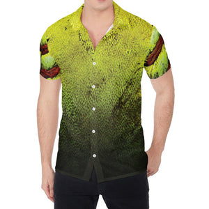 Softball Ball Print Men's Shirt