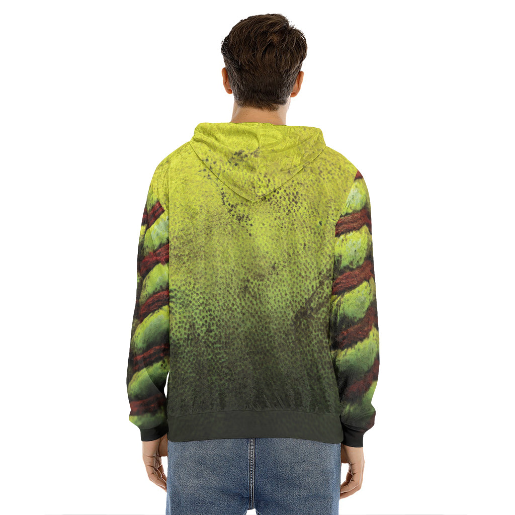 Softball Ball Print Men's Velvet Pullover Hoodie