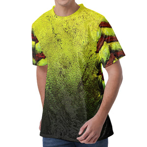 Softball Ball Print Men's Velvet T-Shirt