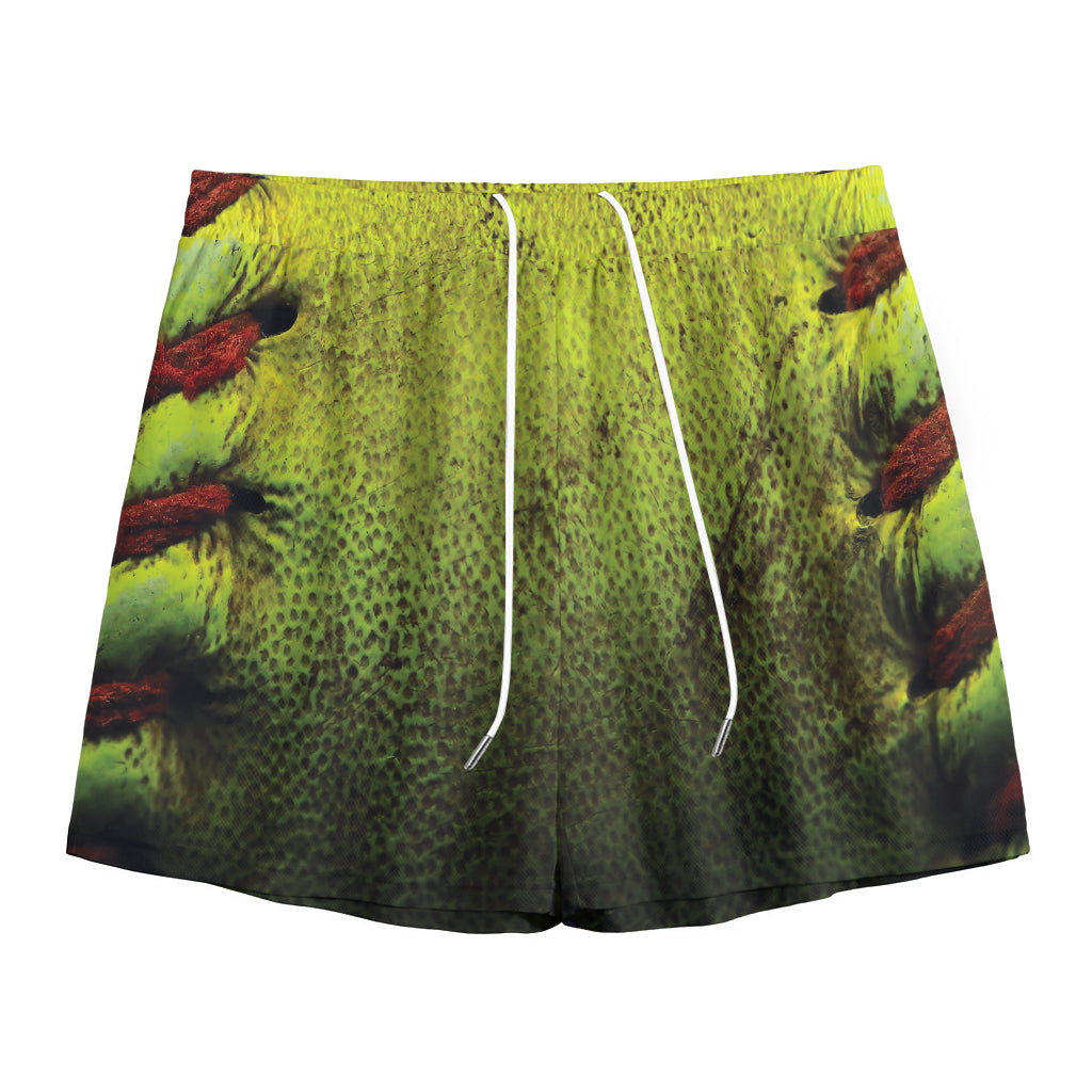 Softball Ball Print Mesh Shorts