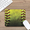 Softball Ball Print Mouse Pad