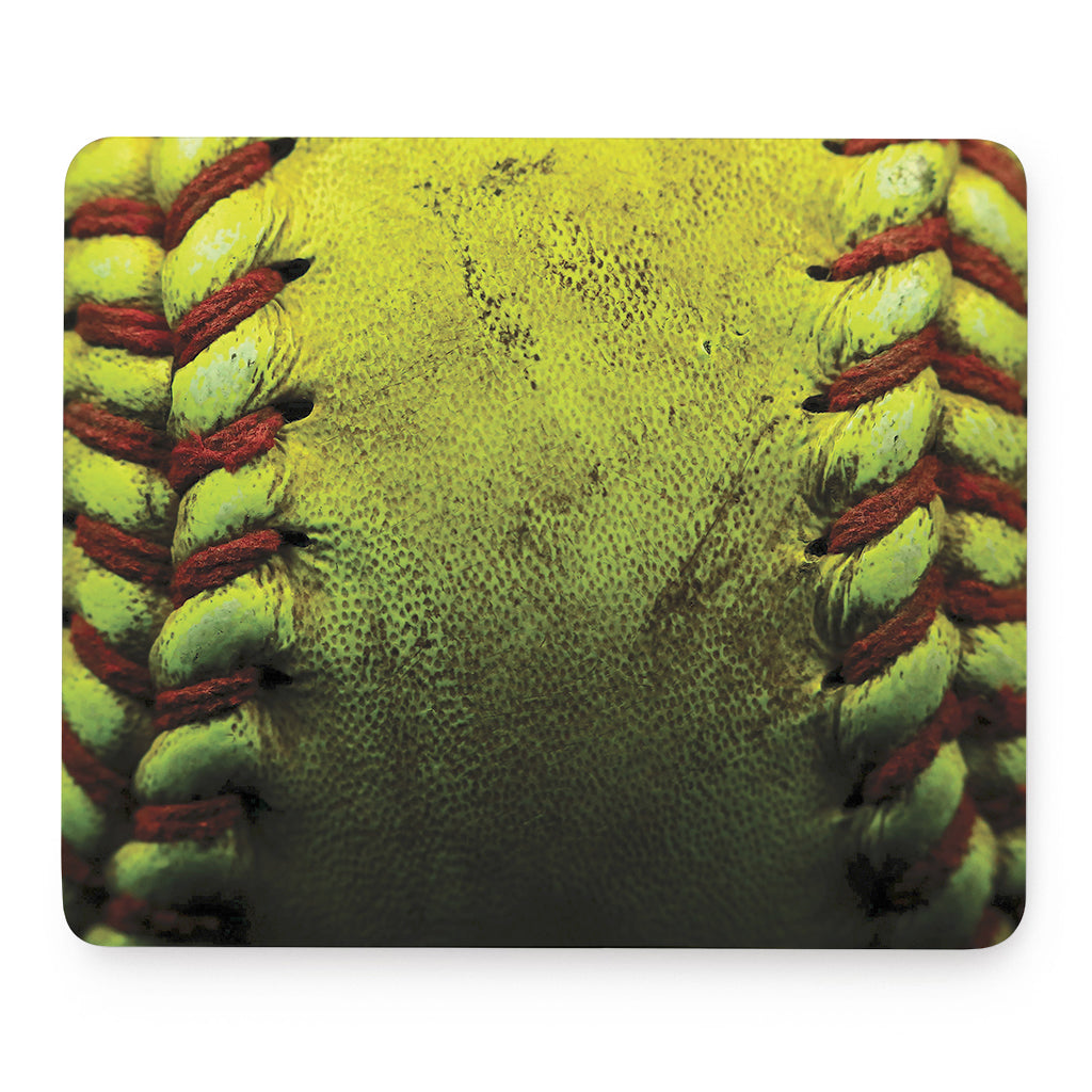 Softball Ball Print Mouse Pad