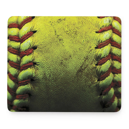 Softball Ball Print Mouse Pad