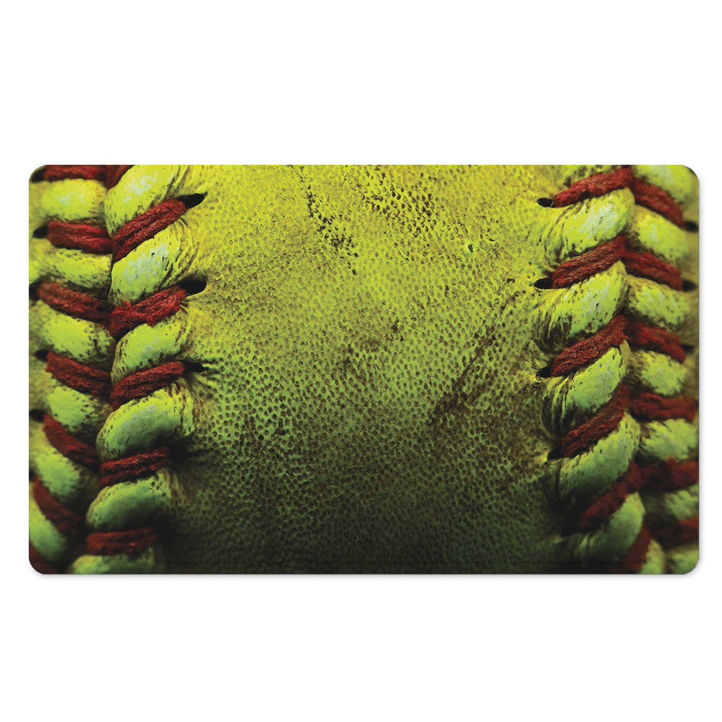 Softball Ball Print Polyester Doormat