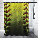 Softball Ball Print Premium Shower Curtain