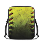 Softball Ball Print Rectangular Crossbody Bag