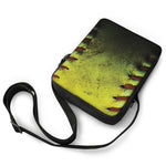 Softball Ball Print Rectangular Crossbody Bag