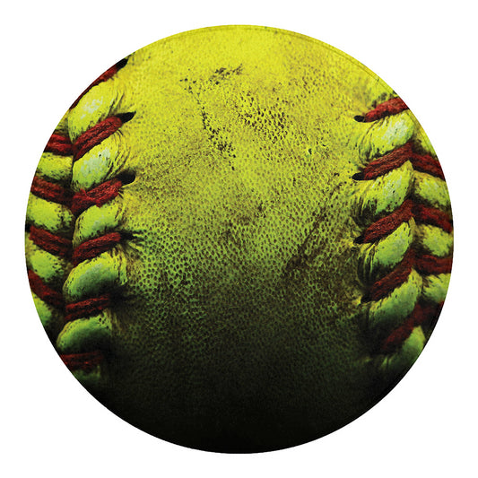 Softball Ball Print Round Blanket