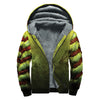 Softball Ball Print Sherpa Lined Zip Up Hoodie