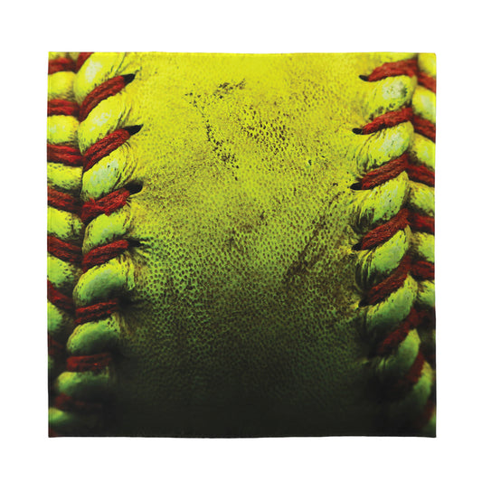 Softball Ball Print Silk Bandana